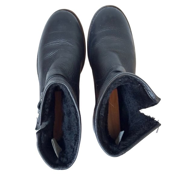 Frye Black Leather Buckle Ankle Boots - Picture 4 of 14